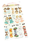 vintage childhood dolls girl girls toys style retro clear stickers sticker pack planner