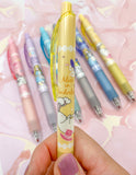 kawaii alice in wonderland black gel ink fineline fine line pen pens cute kawaii stationery uk pink yellow lilac blue grey white rabbit cheshire cat click soft touch