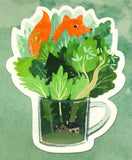 cute fox in leaves mug cute teacup postcard post card cards uk kawaii stationery store pretty animal animals
