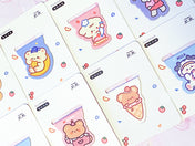 kawaii cute animal animals magnetic bookmark bookmarks uk stationery gift gifts stocking filler bear bunny rabbit cat lamb sheep cow ice cream sweets food pretty
