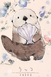 cute animal kawaii postcard otter frog fox bird chick bunny rabbit individual uk postcards