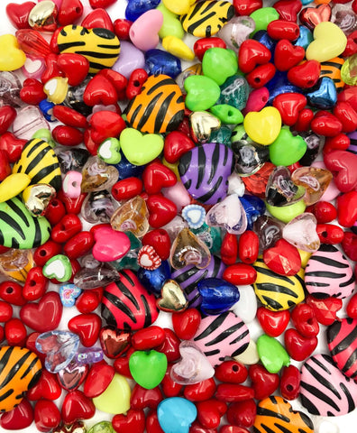 heart beads bundle of 30 red bead bundles uk craft supplies cute