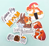 cute kawaii guinea pig pigs pets laptop sticker stickers uk stationery set sets gift gifts pretty lap top matte large big
