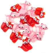 glitter resin fox cute flat back flatback fb fbs foxes pale pink red sparkly glittery uk craft supplies embellishments