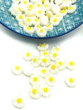 11mm white resin daisy daisies flower fb flat backs flowers uk daisies white floral resins fbs craft supplies uk cute kawaii little bundle