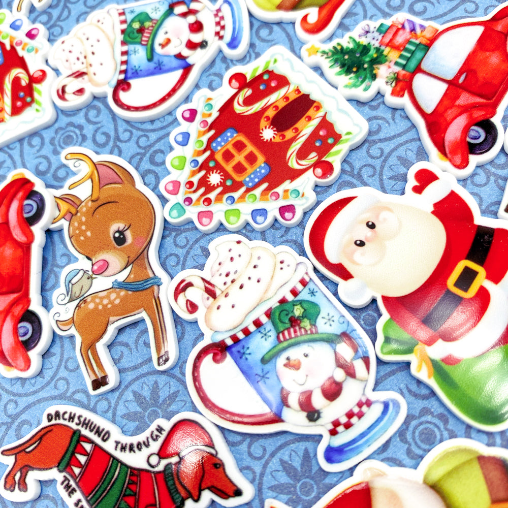 christmas large planar flatback flat back fb fbs acrylic embellishment bow supplies craft crafts uk car tree dachshund dog snow elf gnome house gingerbread santa claus father deer reindeer mug snowman snowmen cup drink cute egg nog hot chocolate