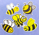 bee bees bumblebee bumblebees honey cute kawaii laptop large larger stickers uk stationery floral funny humorous packs