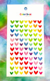 rainbow cute little heart hearts sticker stickers pack sheet 84 colourful pretty cute kawaii stationery uk planning planner addict supplies