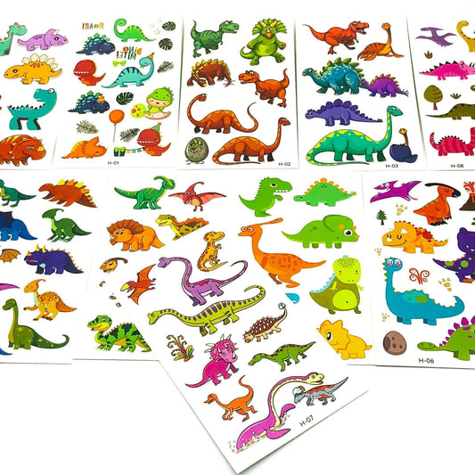 cute kids dino dinosaur dinosaurs temporary tattoo tattoos sheet fun gift gifts stocking fillers uk party bags