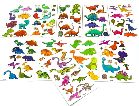cute kids dino dinosaur dinosaurs temporary tattoo tattoos sheet fun gift gifts stocking fillers uk party bags