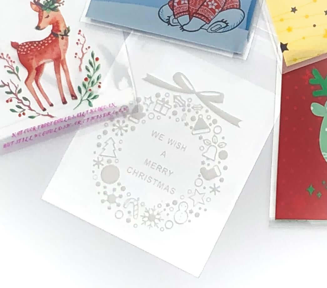 Cellophane Bags Sets of 10- Christmas