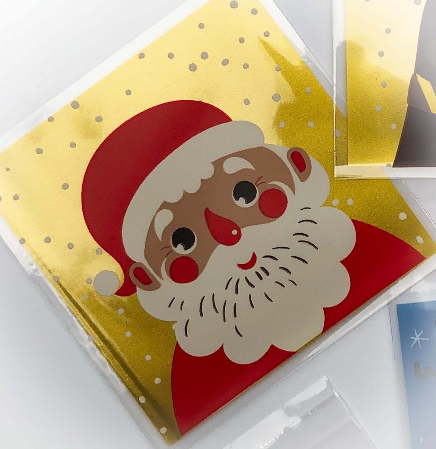 xmas cello cellophane bags cute kawaii packaging materials supplies uk festive christmas deer santa rudolph gold foil bag bear snowmen