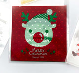 xmas cello cellophane bags cute kawaii packaging materials supplies uk festive christmas deer santa rudolph gold foil bag bear snowmen