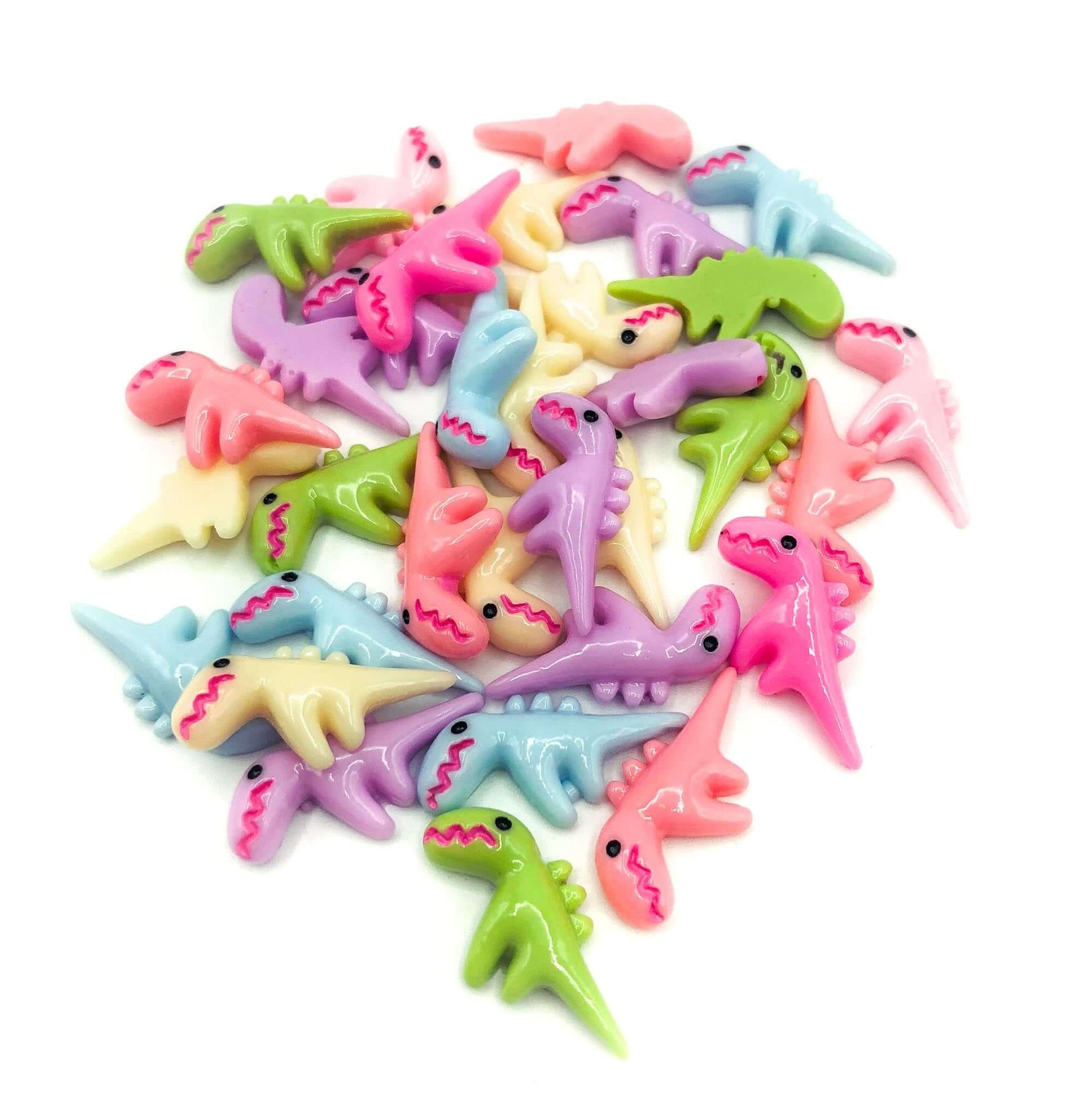 cute resin dino dinosaur dinosaurs fb flatback flat back embellishments uk kawaii craft supplies dinos blue green lilac pink cream