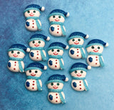 snowman snowmen resin flatback flat back fb fbs cute blue ab shimmer glitter glittery embellishments uk kawaii craft supplies