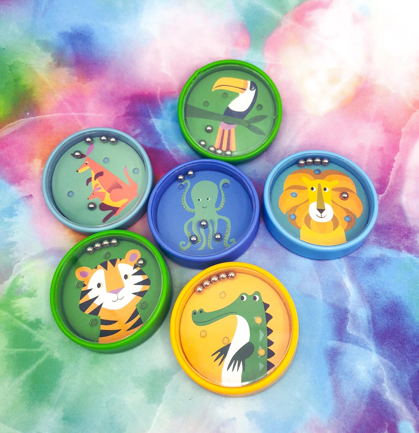kid kids stocking filler ball balls puzzle game bearing tilt cute kawaii animal stocking filler rex london uk lion tiger crocodile octopus kangaroo toucan bird 