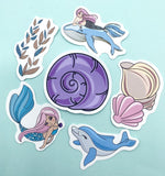 Mermaids & Sealife Laptop / Decorative Stickers- 9 Options