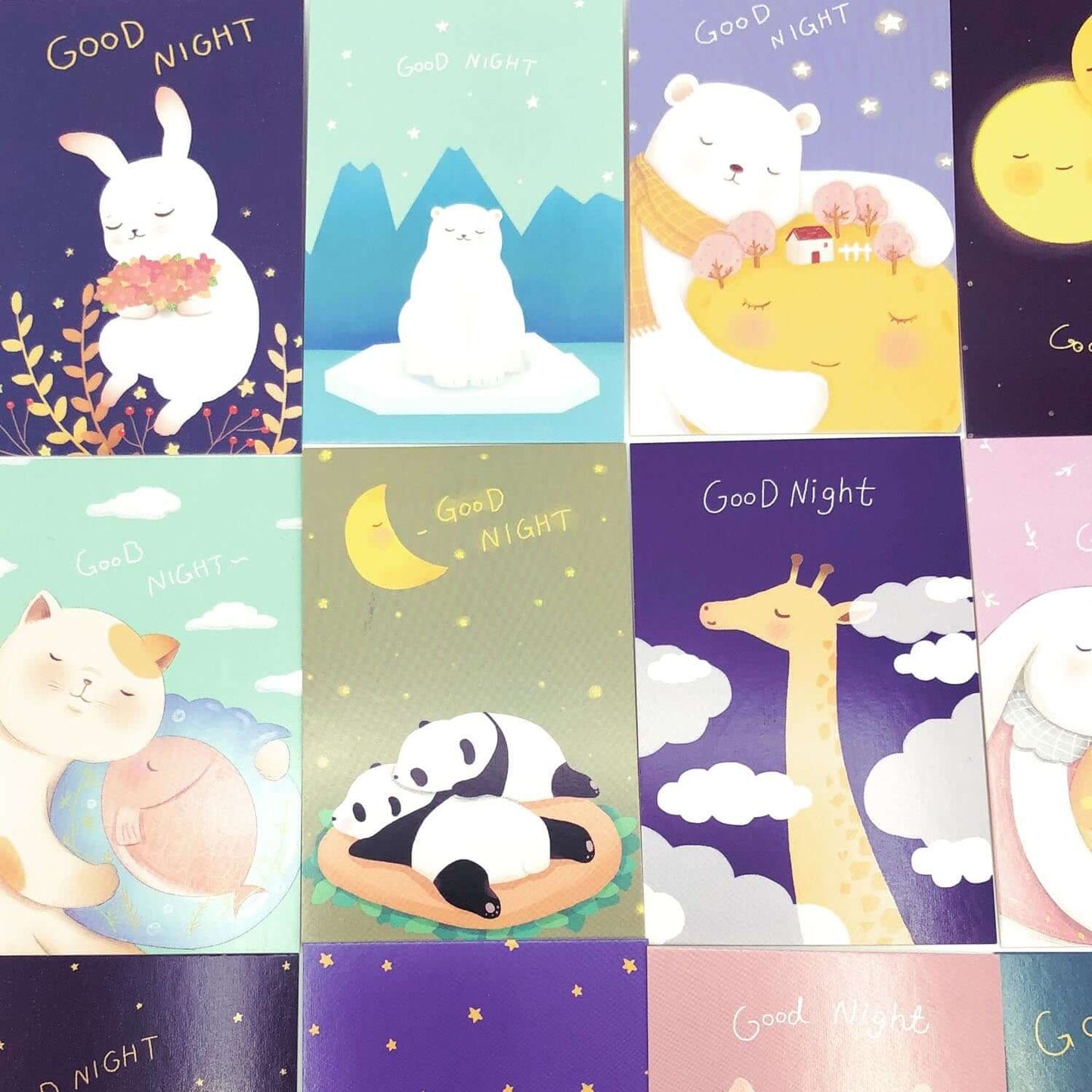 good night star starry sky nightime lomo card cards cute kawaii mini postcard packs animals sky sleep uk stationery