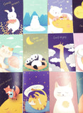 good night star starry sky nightime lomo card cards cute kawaii mini postcard packs animals sky sleep uk stationery
