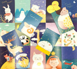 good night star starry sky nightime lomo card cards cute kawaii mini postcard packs animals sky sleep uk stationery