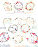 floral easter bunny rabbit postcard bundle uk cute stationery postcards bundles