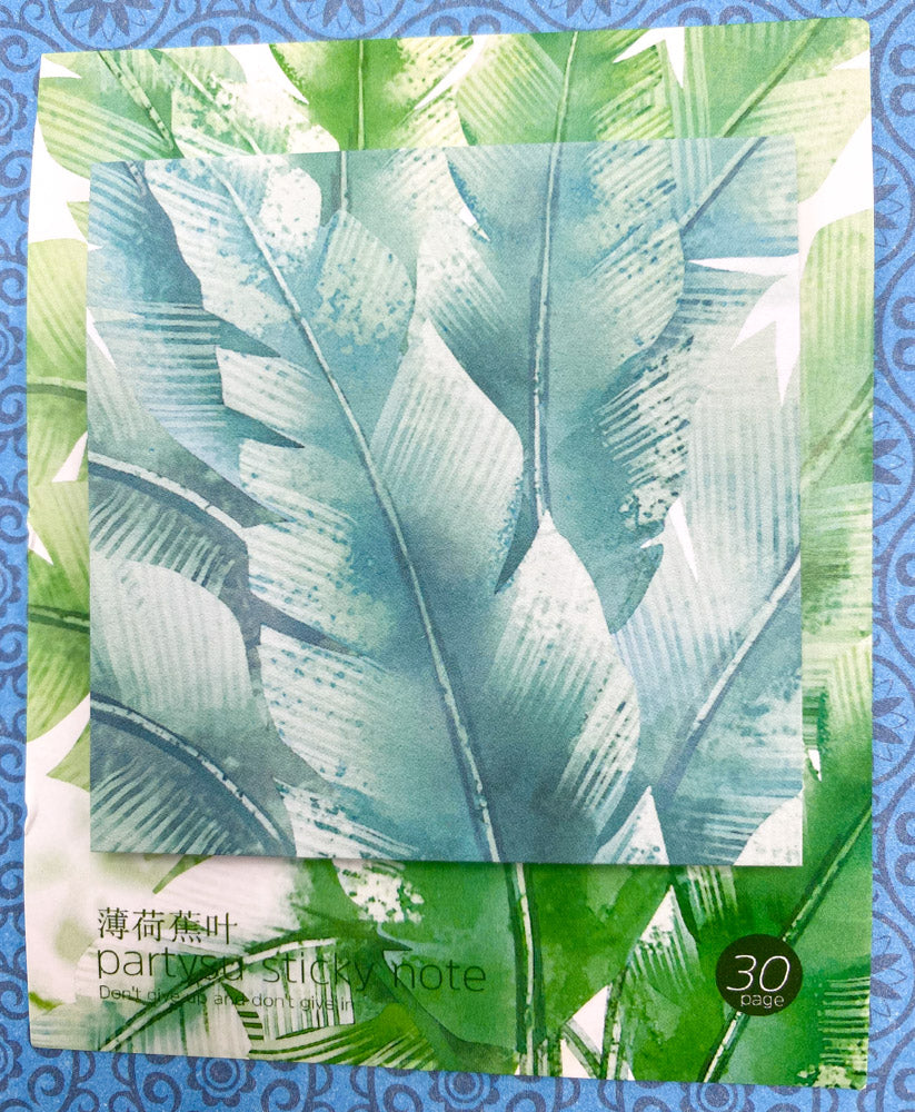 Nature Sticky Memo Pad- palm leaves