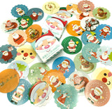 santa father christmas mini sticker flake flakes box of 40 stickers uk festive stationery cute kawaii stickers