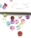 10mm rain drop raindrop kawaii glitter resin flatback fb uk cute kawaii craft supplies resins embellishments