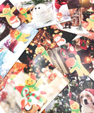 christmas postcard postcards festive stationery uk cute cards gingerbread man men snowman snowmen uk