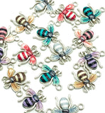 honey bee bees connector charm tibetan silver charms 23mm