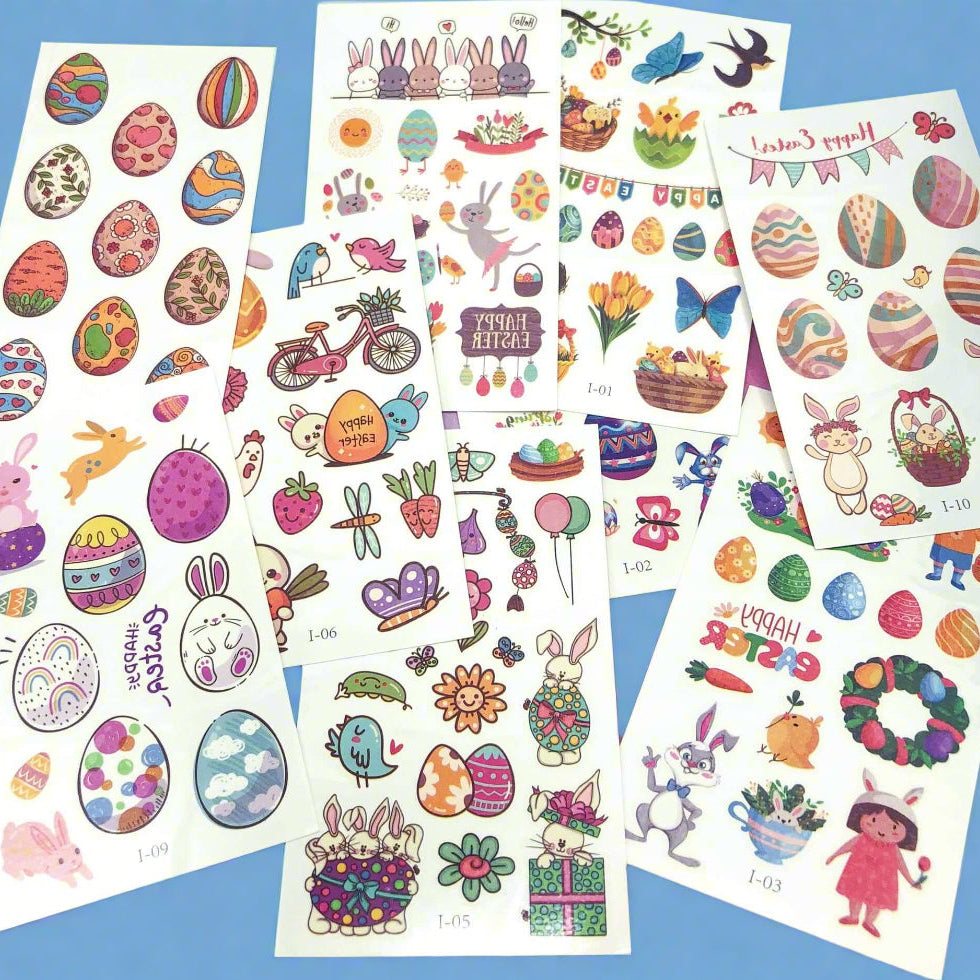 easter temporary kid kids children's tattoo tattoos cute kawaii fun spring gift gifts uk