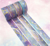 constellation constellations stars star sign signs ombre galaxy washi tape 5m uk cute kawaii stationery blue purple turquoise gold foil foiled