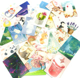 lomo cards bundle bundles bargain packs themed cute kawaii uk stationery animal cacti ghost cats