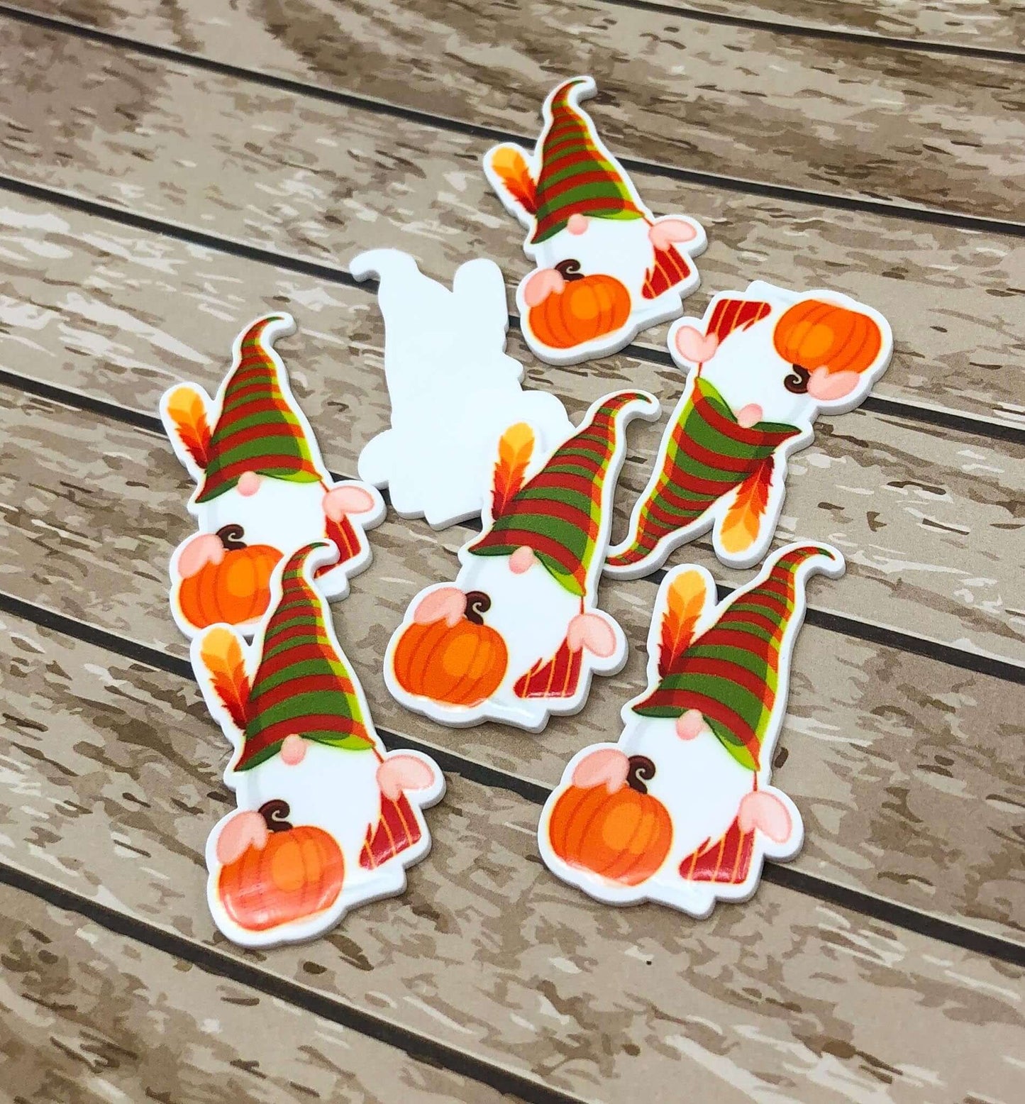 Halloween Pumpkin Gnome Acrylic Flat Back
