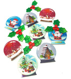 large 30mm snow globe wooden buttons globes wood button