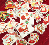father christmas santa mini sticker flakes box of 48 stickers
