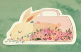 pink bunny rabbit in pretty mug cute teacup postcard post card cards uk kawaii stationery store pretty animal animals