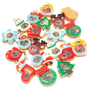 christmas shaker resin charm charms festive craft supplies uk cute kawaii glitter pendant