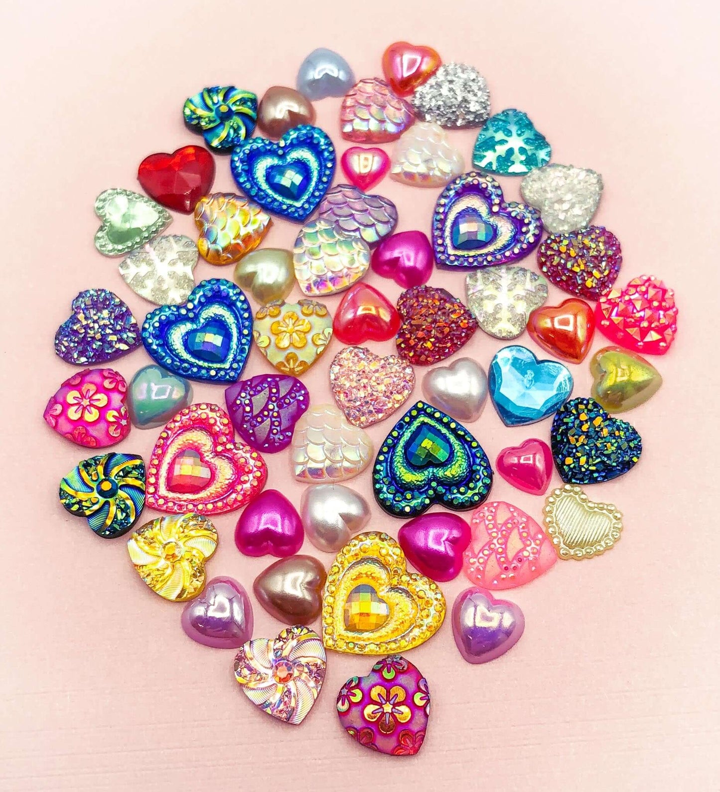 HEARTS Flat Backs Bundle 20 x 5 (100)