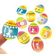 large easter egg eggs tall big stickers 38mm colourful uk cute kawaii stationery packaging supplies spring rabbit rabbits bunny