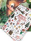 festive merry christmas flat glossy sticker pack stickers kawaii