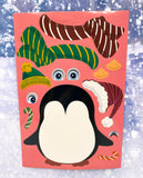 build your own make child child's kids sticker stickers activity sheet festive christmas snowman penguin santa claus tree gingerbread house man men elf reindeer rudolph uk cute kawaii gift gifts stocking fillers children's