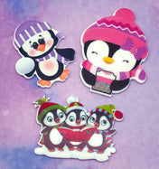 christmas penguin penguins resin acrylic flatback fb flat back backs penguins planar cute kawaii craft supplies uk