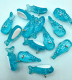 turquoise blue spotted spotty spot white resin whale pendant charm charms uk cute kawaii craft supplies pretty pendant pendants ocean theme