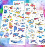 temporary tattoo tattoos vehicles traffic helicopter plane planes air balloon balloons hot glider airship uk cute kawaii temporary tattoo tattoo kids toys games fun gift gifts uk