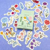 spring flower flowers floral blossom garden wild plant plants mini sticker flake flakes stickers box of 46 cute kawaii uk stationery pretty nature