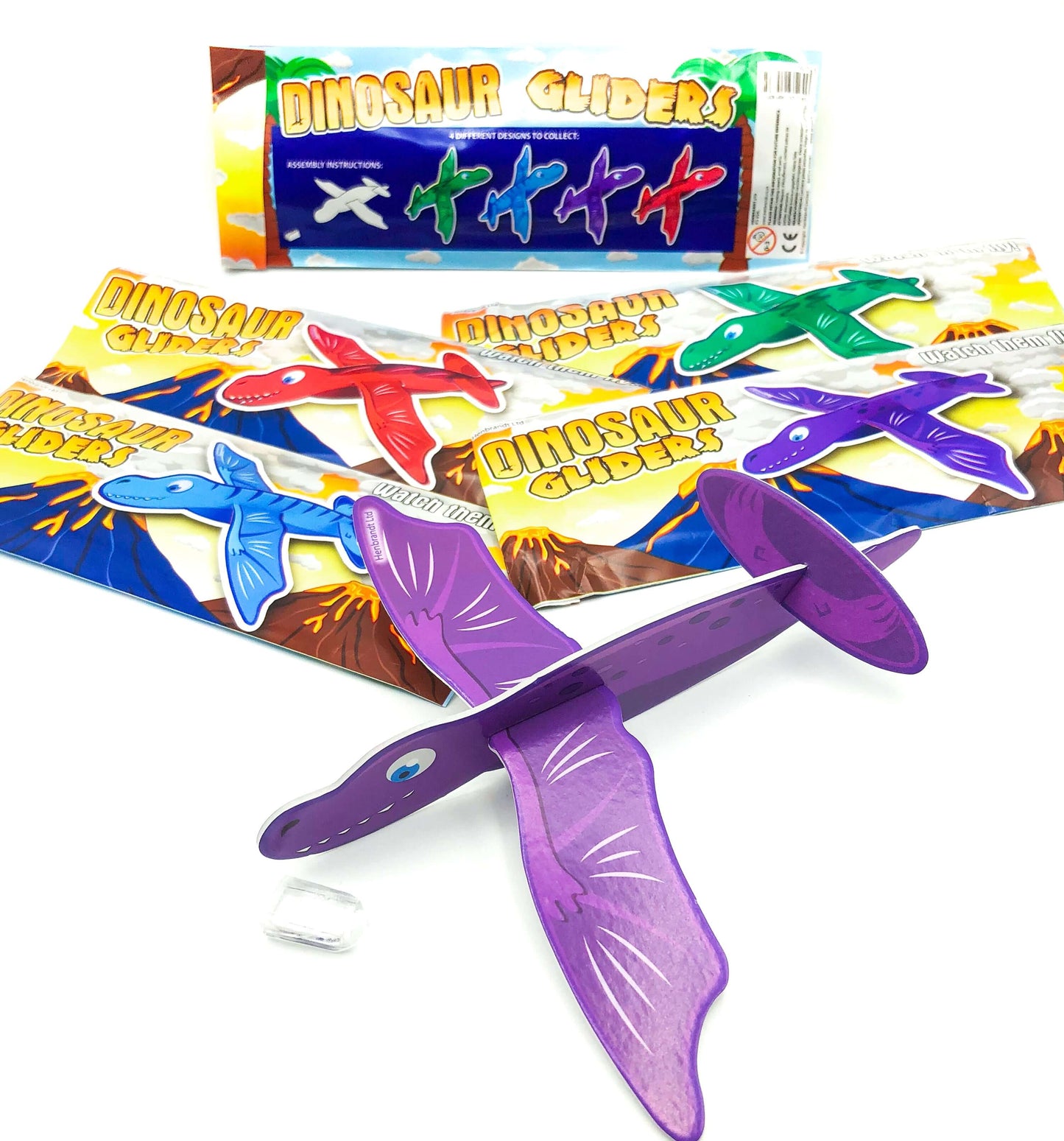 dinosaur glider toy gliders dino dinosaurs blue red green purple fun gift gifts uk kids