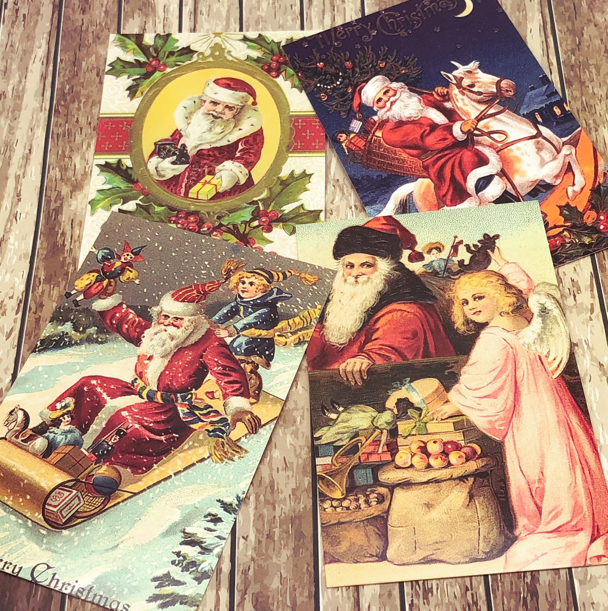victorian style postcard christmas festive postcards vintage style father santa claus nostalgic uk cute kawaii stationery gifts bundle bundles post card