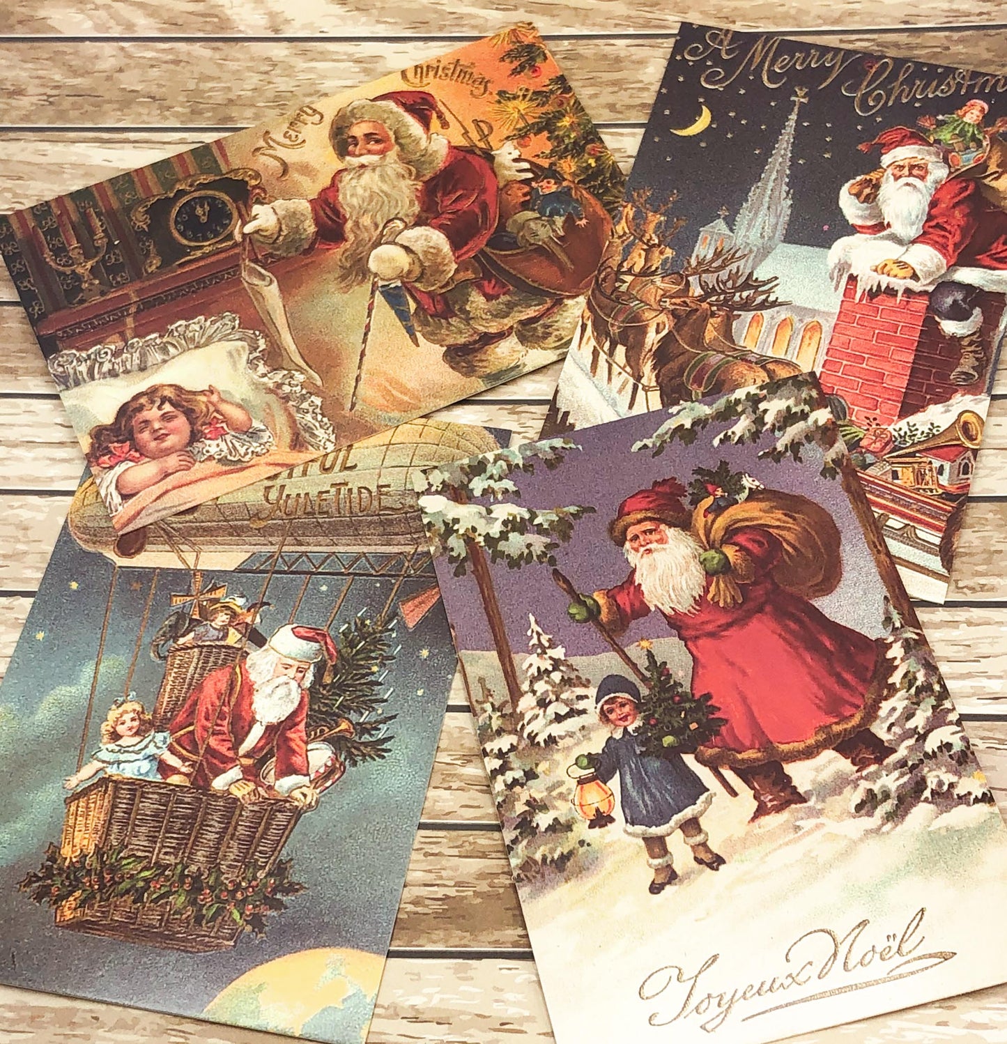 victorian style postcard christmas festive postcards vintage style father santa claus nostalgic uk cute kawaii stationery gifts bundle bundles post card