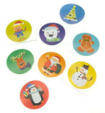 HALF PRICE Christmas Round Stickers 25mm Set of 8